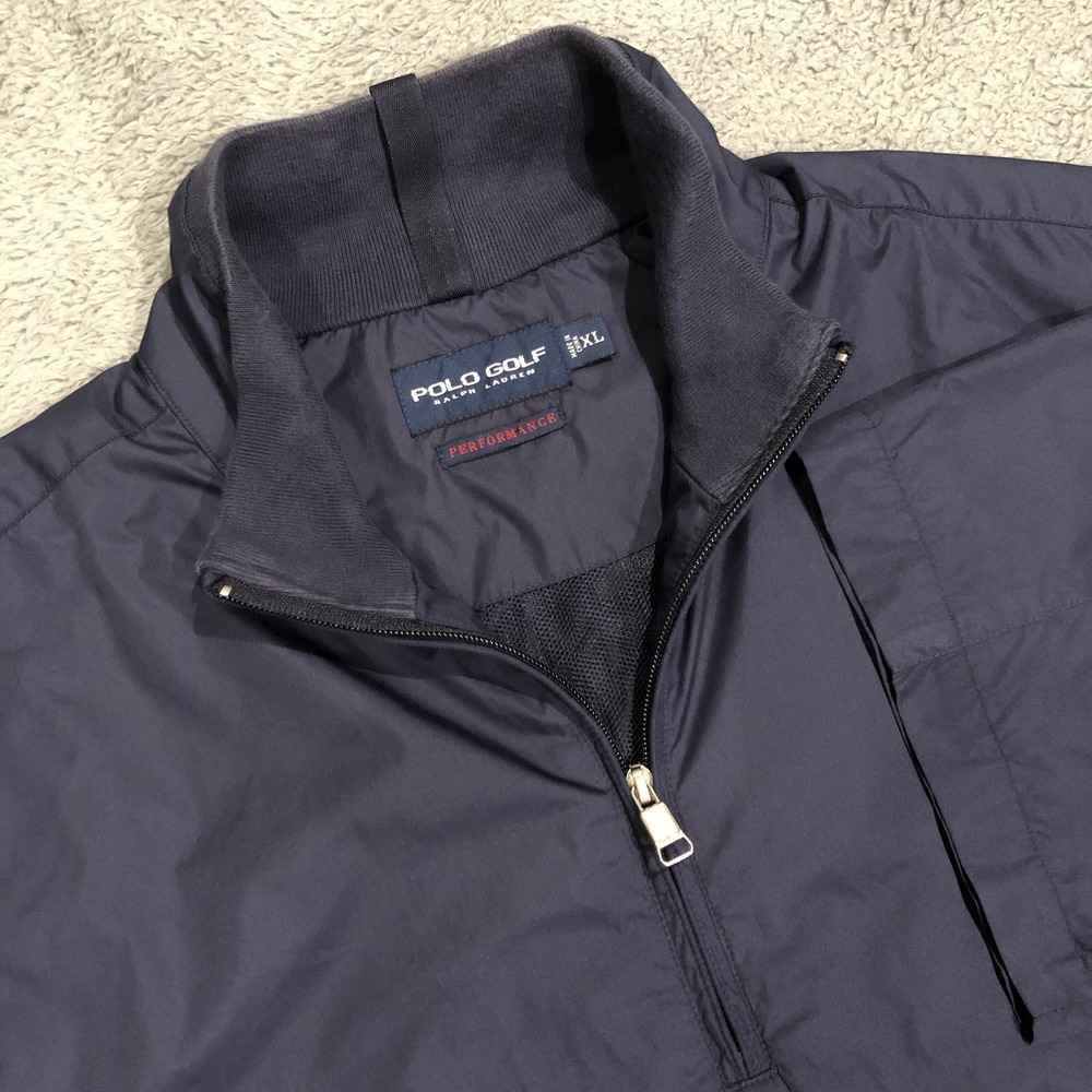 90s VTG Polo Golf Ralph Lauren Jacket XL S/S Performance Windbreaker Mesh Lined